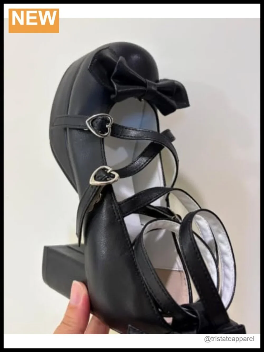 Lolita Mary Jane Platform Heels Faux Leather Ankle Strap Cosplay Pumps